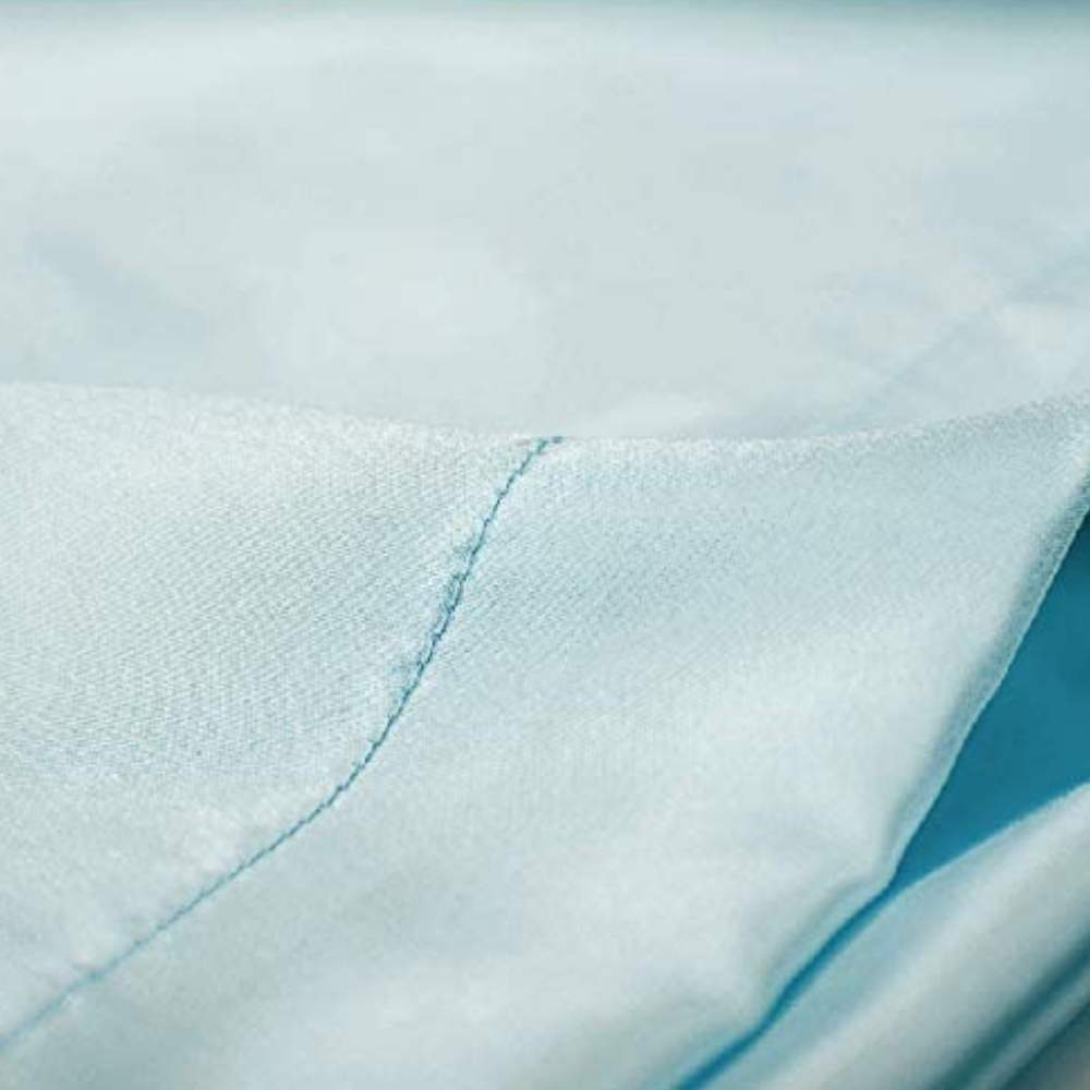 buy light blue sateen pillow slip