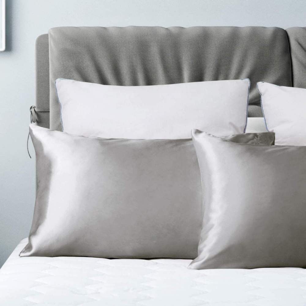 buy silver satin pillow cases