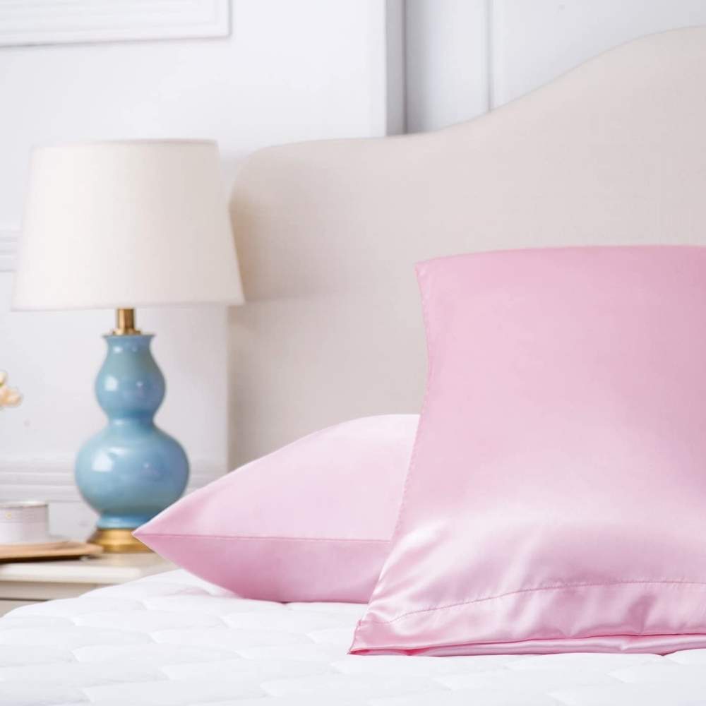 buy pink satin pillow cases