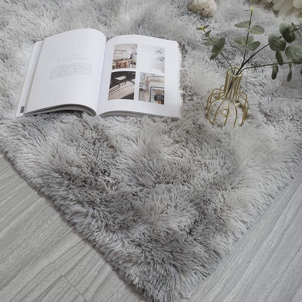 buy silver plush floor rugs online