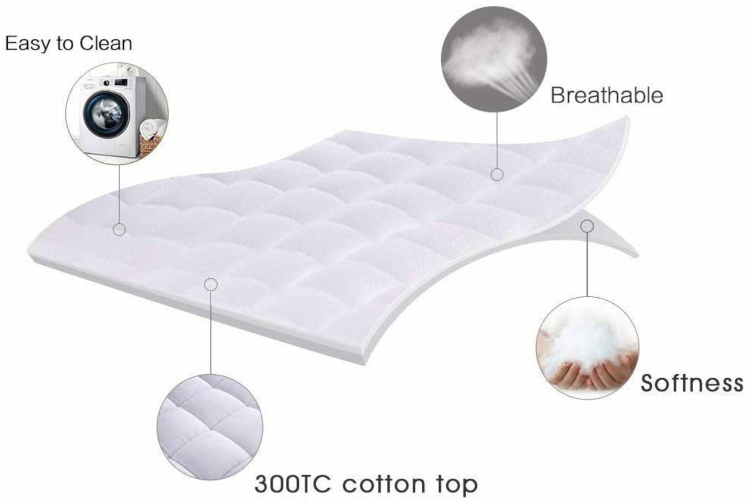 buy quilted mattress topper